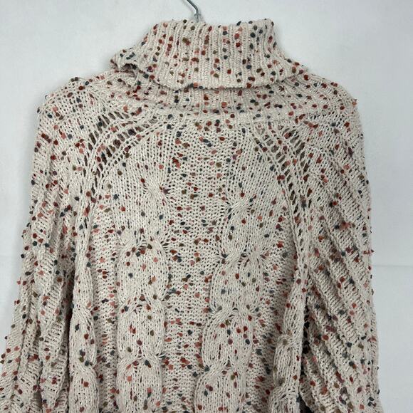 Moon & Madison Textured Speckled Turtleneck Chunky Sweater Size Small - Picture 6 of 10